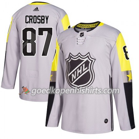 Pittsburgh Penguins Sidney Crosby 87 2018 NHL All-Star Metro Division Adidas Grijs Authentic Shirt - Mannen